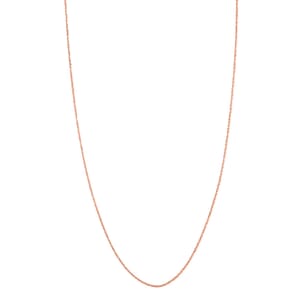 Ankur Treasure Chest Italian 14K Rose Gold Over Sterling Silver Diamond-cut Rock Chain Necklace 20 Inches 2.50 Grams