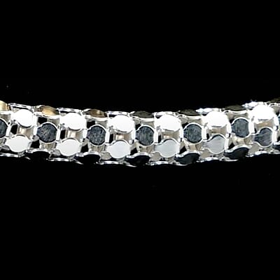 Italian Sterling Silver Coreana Fitta Chain Necklace 18 Inches 14.5 Grams