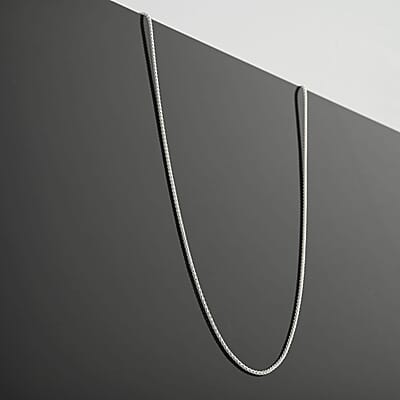 Italian Sterling Silver Popcorn Bombata Chain Necklace 18 Inches 2.20 Grams