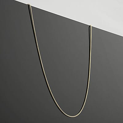 Italian 14K Yellow Gold Over Sterling Silver Popcorn Bombata Chain Necklace 18 Inches 2.20 Grams