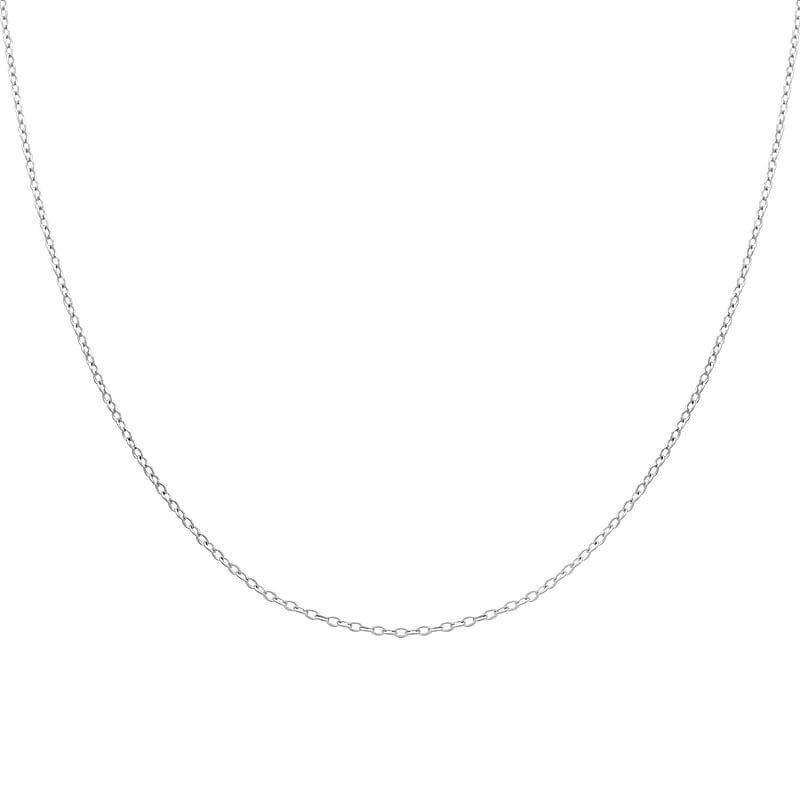 Italian Sterling Silver Light Cable Chain Necklace 18 Inches 0.90 Grams