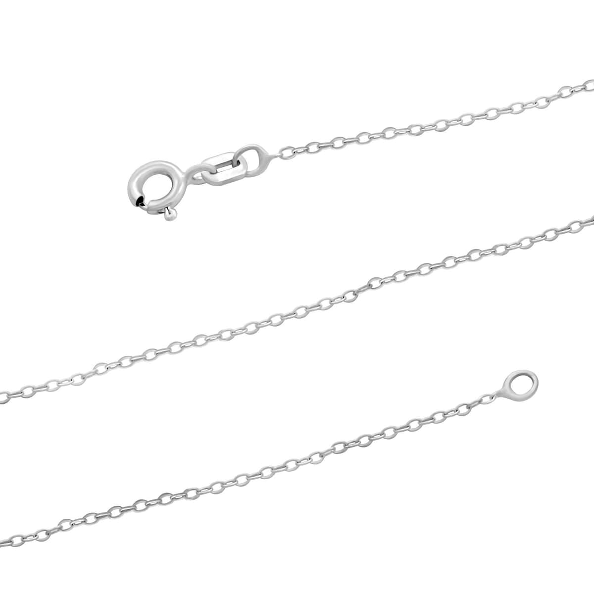 Italian Sterling Silver Light Cable Chain Necklace 18 Inches 0.90 Grams image number 2