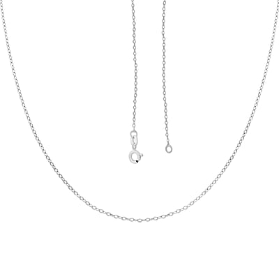 Italian Sterling Silver Light Cable Chain Necklace 18 Inches 0.90 Grams
