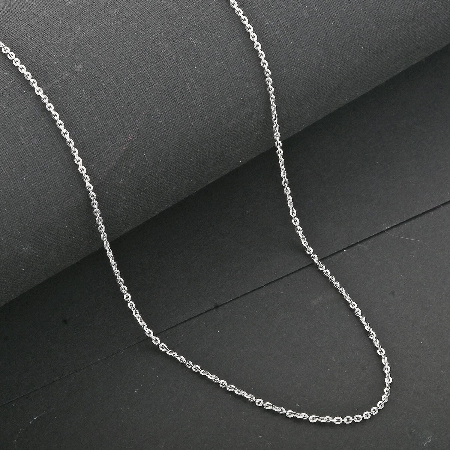Italian Sterling Silver Brillantina Chain Necklace 18 Inches 2 Grams