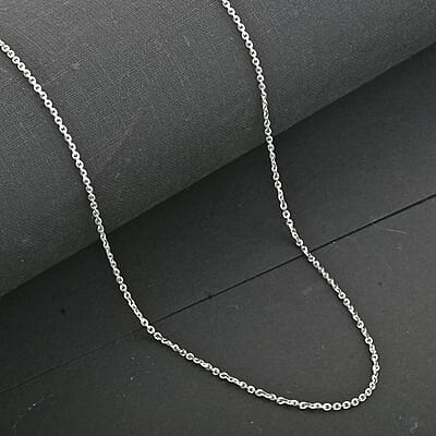 Italian Sterling Silver Brillantina Chain Necklace 18 Inches 2 Grams