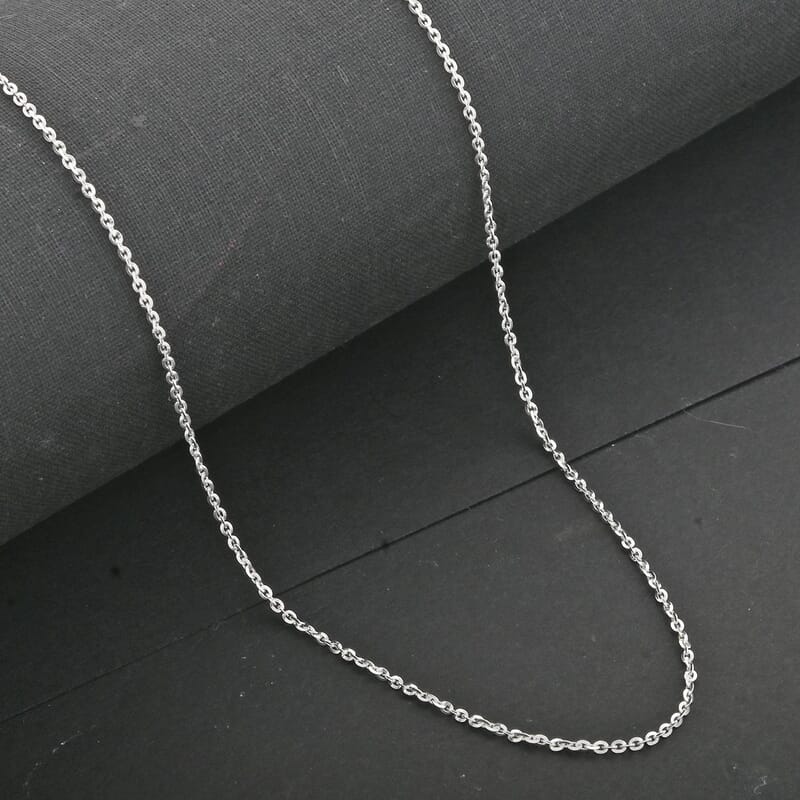 Italian Sterling Silver Brillantina Chain Necklace 18 Inches 2 Grams