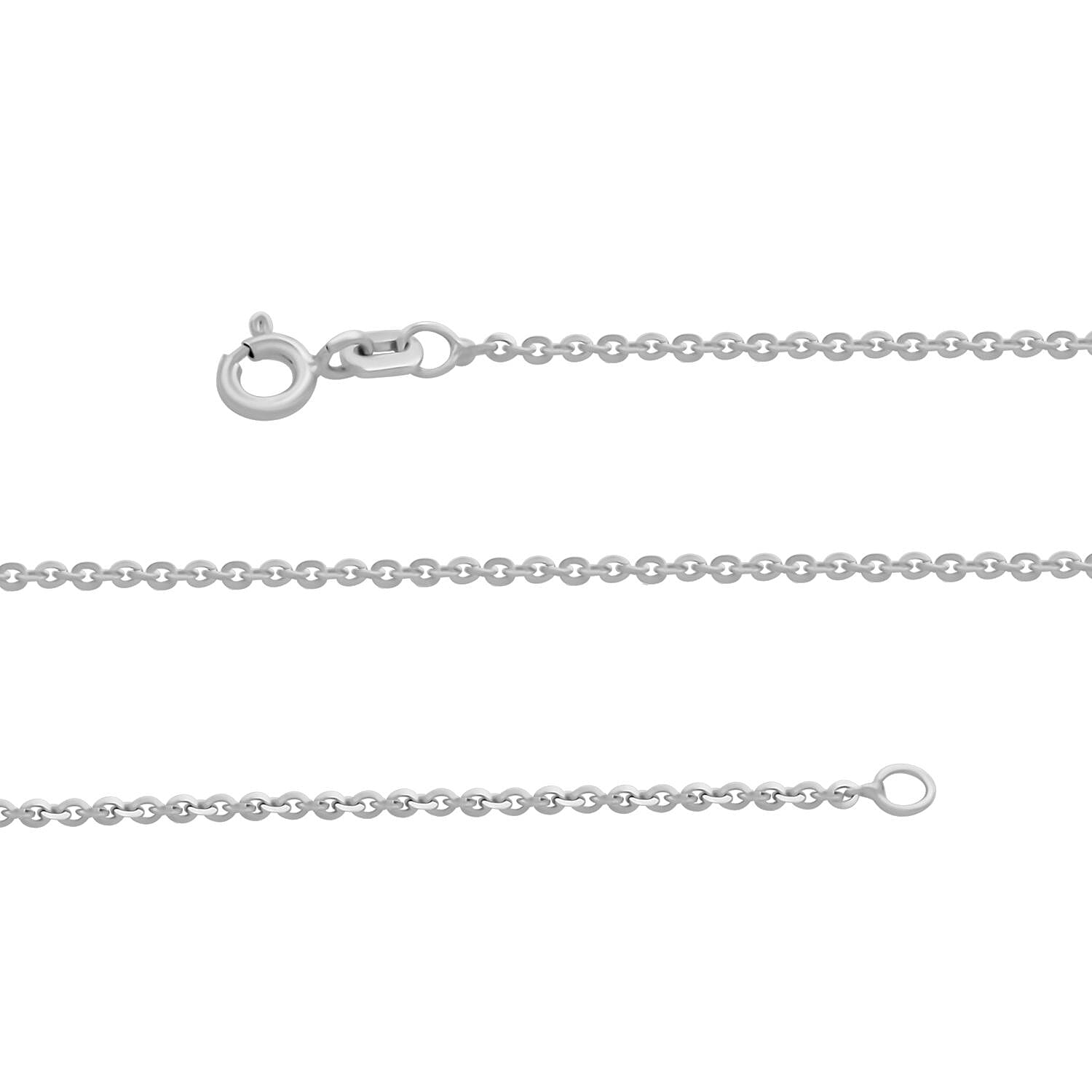 Italian Sterling Silver Brillantina Chain Necklace 18 Inches 2 Grams