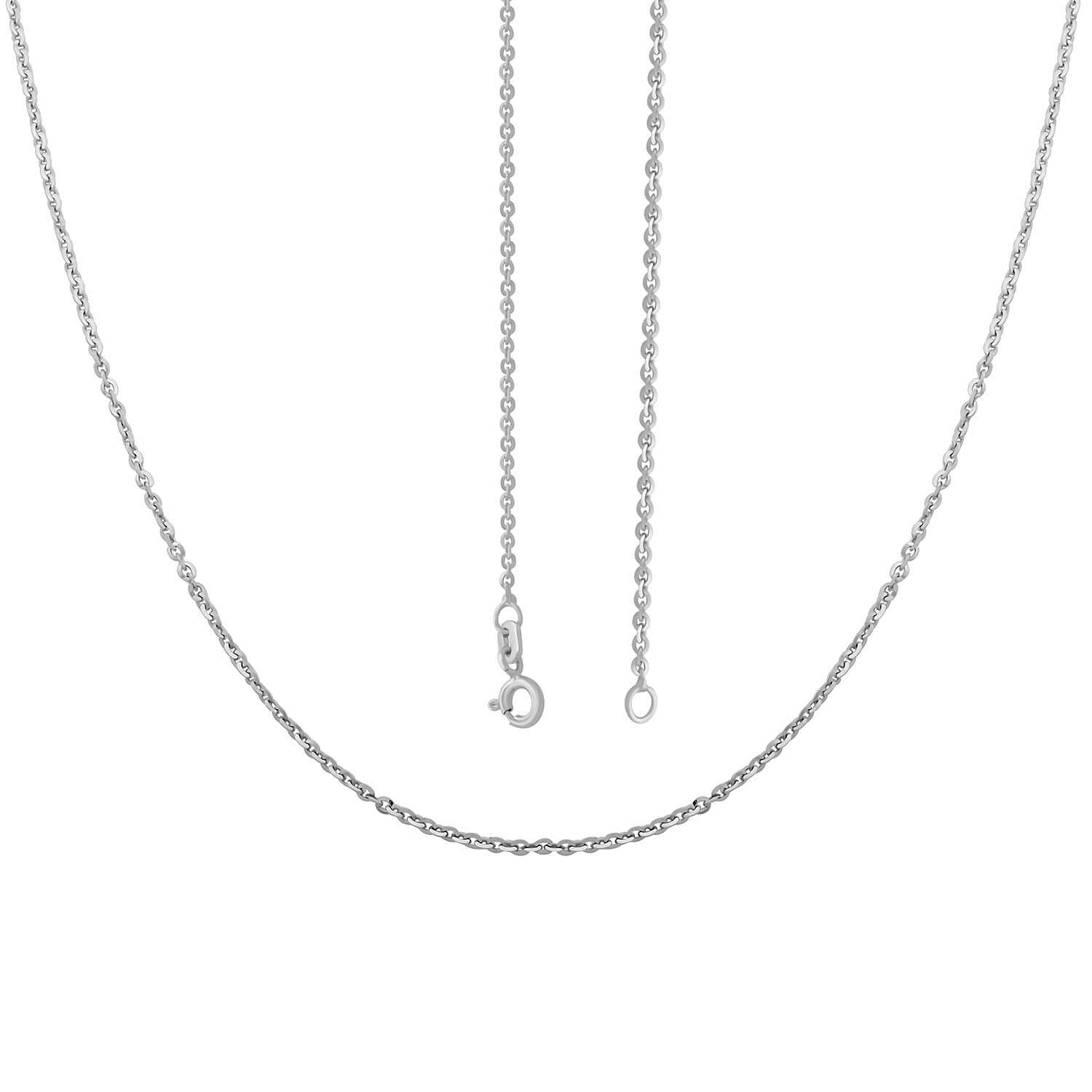 Italian Sterling Silver Brillantina Chain Necklace 18 Inches 2 Grams