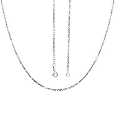 Italian Sterling Silver Brillantina Chain Necklace 18 Inches 2 Grams