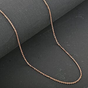 Italian 14K Rose Gold Over Sterling Silver Brillantina Chain Necklace 18 Inches 2 Grams
