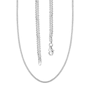 Italian Sterling Silver Brillantina 3 Layer Chain Necklace 18 Inches 6 Grams