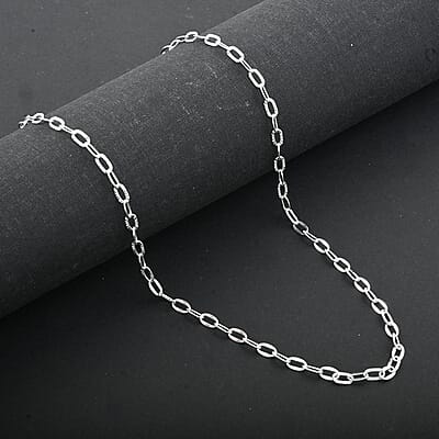 Italian Sterling Silver Drop Star Chain Necklace 18 Inches 4.34 Grams