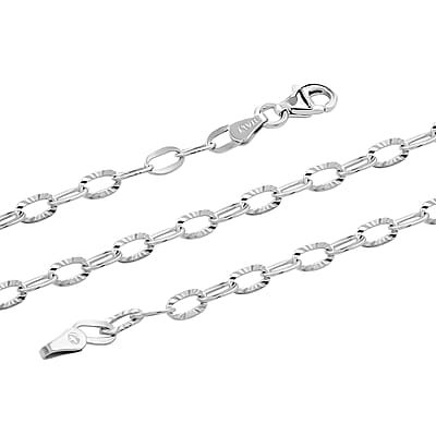 Italian Sterling Silver Drop Star Chain Necklace 18 Inches 4.34 Grams