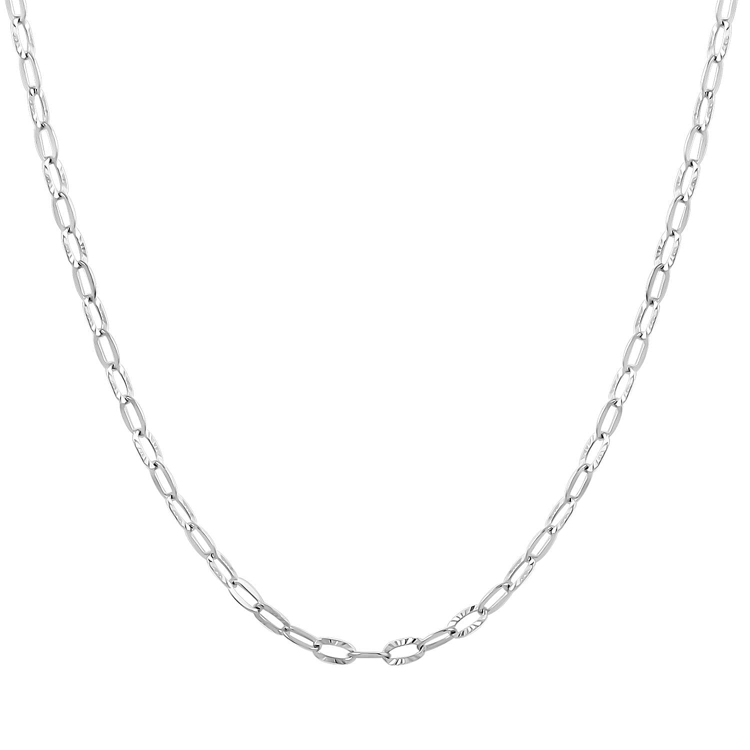 Italian Sterling Silver Drop Star Chain Necklace 18 Inches 4.34 Grams