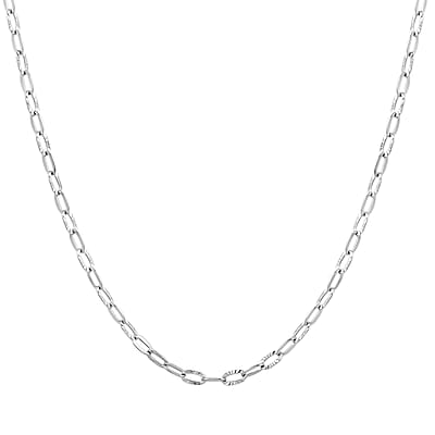 Italian Sterling Silver Drop Star Chain Necklace 18 Inches 4.34 Grams