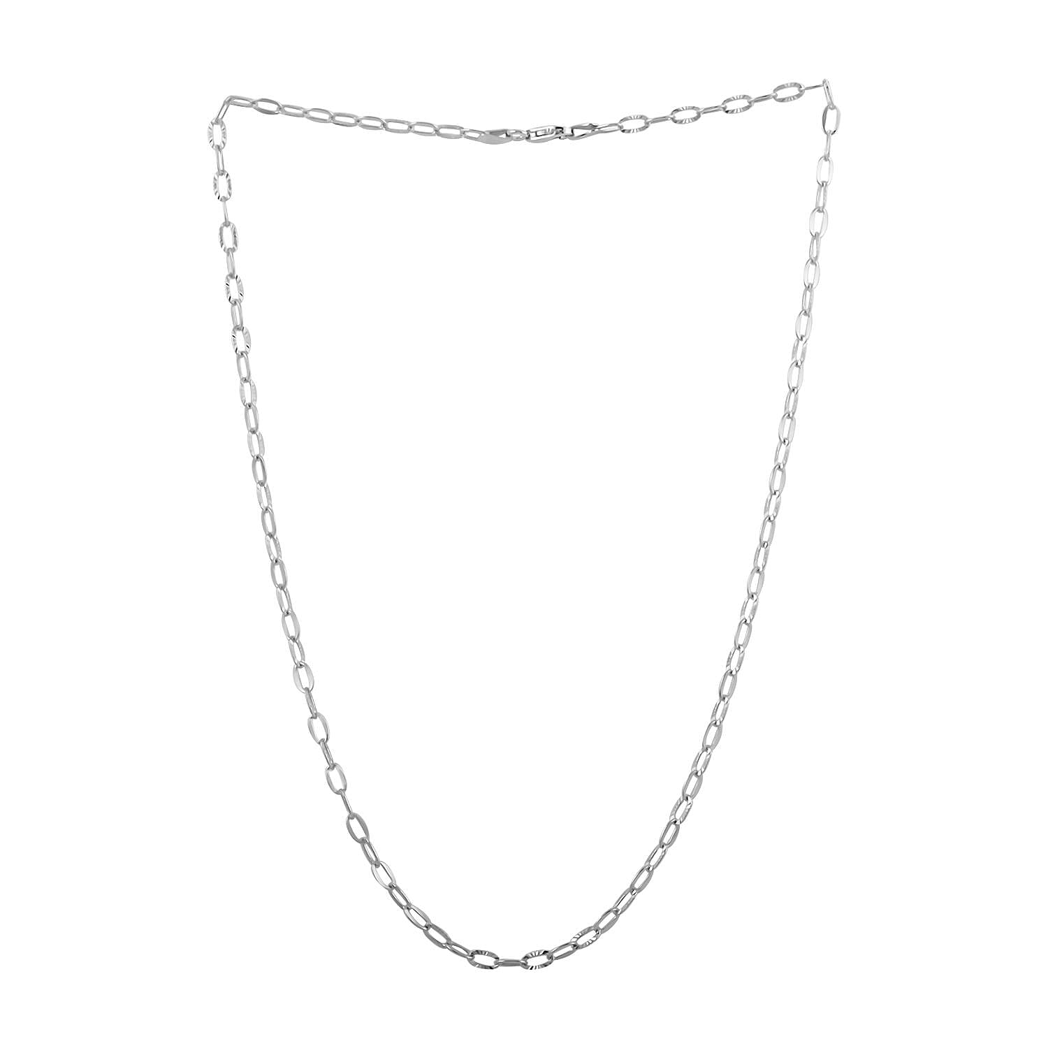 Italian Sterling Silver Drop Star Chain Necklace 18 Inches 4.34 Grams
