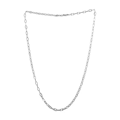 Italian Sterling Silver Drop Star Chain Necklace 18 Inches 4.34 Grams