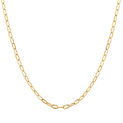 Italian 14K Yellow Gold Over Sterling Silver Drop Star Chain Necklace 18 Inches 4.36 Grams
