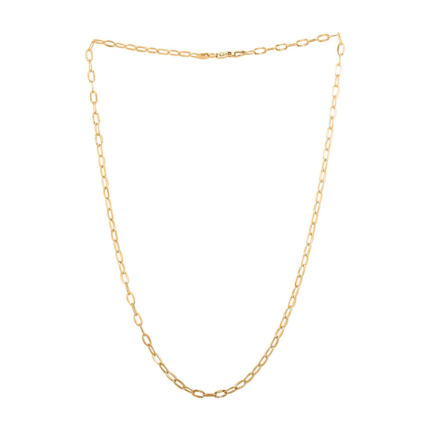 Italian 14K Yellow Gold Over Sterling Silver Drop Star Chain Necklace 18 Inches 4.36 Grams