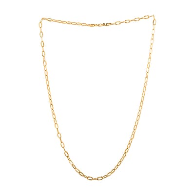 Italian 14K Yellow Gold Over Sterling Silver Drop Star Chain Necklace 18 Inches 4.36 Grams