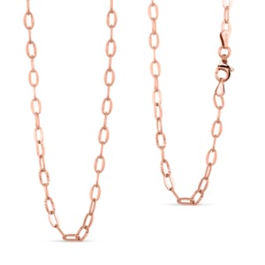 Italian 14K Rose Gold Over Sterling Silver Drop Star Chain Necklace 18 Inches 4.25 Grams