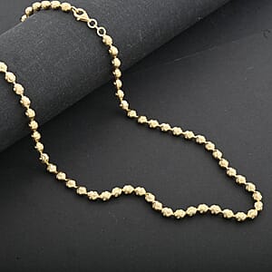 Italian Chicco Chain Necklace in 14K Yellow Gold Over Sterling Silver 11.65 Grams 18 Inches