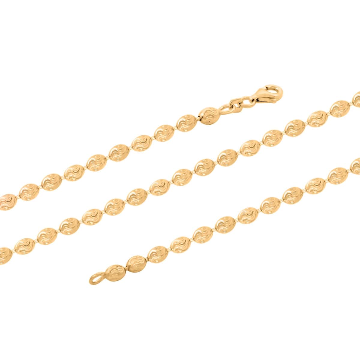 Italian Chicco Chain Necklace in 14K Yellow Gold Over Sterling Silver 11.65 Grams 18 Inches image number 2