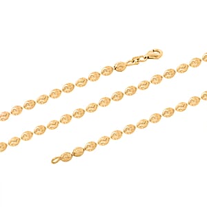 Italian Chicco Chain Necklace in 14K Yellow Gold Over Sterling Silver 11.65 Grams 18 Inches