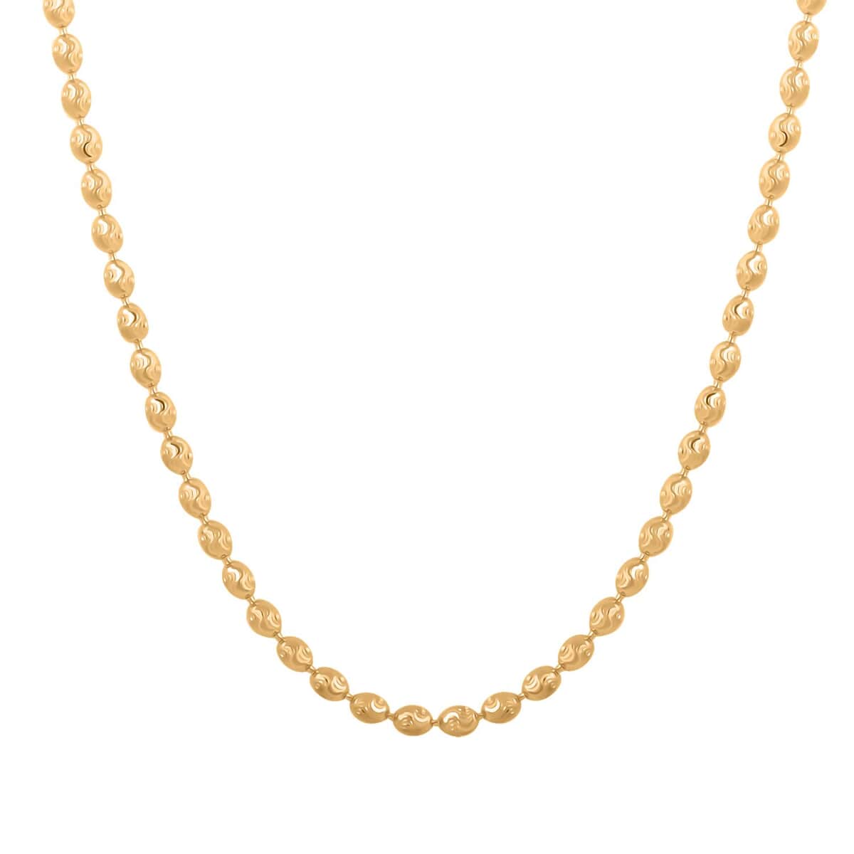 Italian Chicco Chain Necklace in 14K Yellow Gold Over Sterling Silver 11.65 Grams 18 Inches image number 3