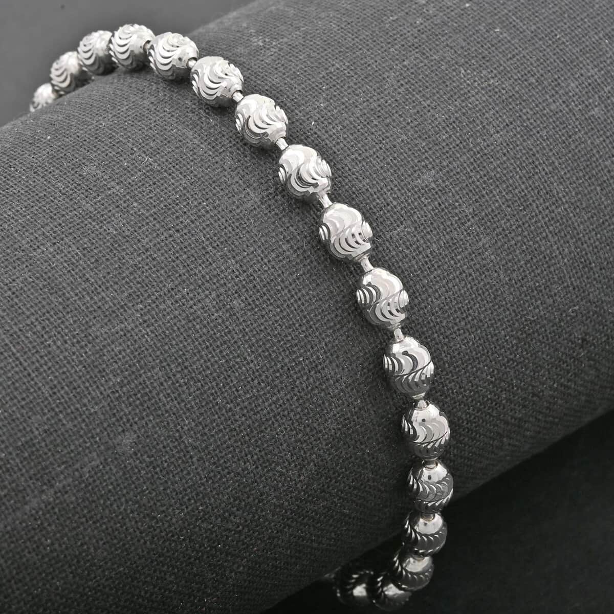 Italian Chicco Chain Bracelet in Rhodium Over Sterling Silver (7.50 In) 5.30 Grams image number 1