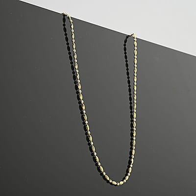 Italian 14K YG Over and Sterling Silver Typhoon Chain Necklace (18 Inches) (4.80 g)