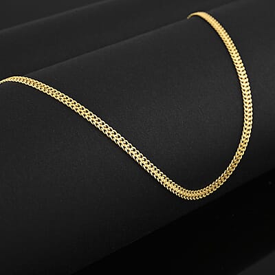 Italian 14K Yellow Gold Over Sterling Silver Arrow Chain Necklace 18 Inches 4.50 Grams