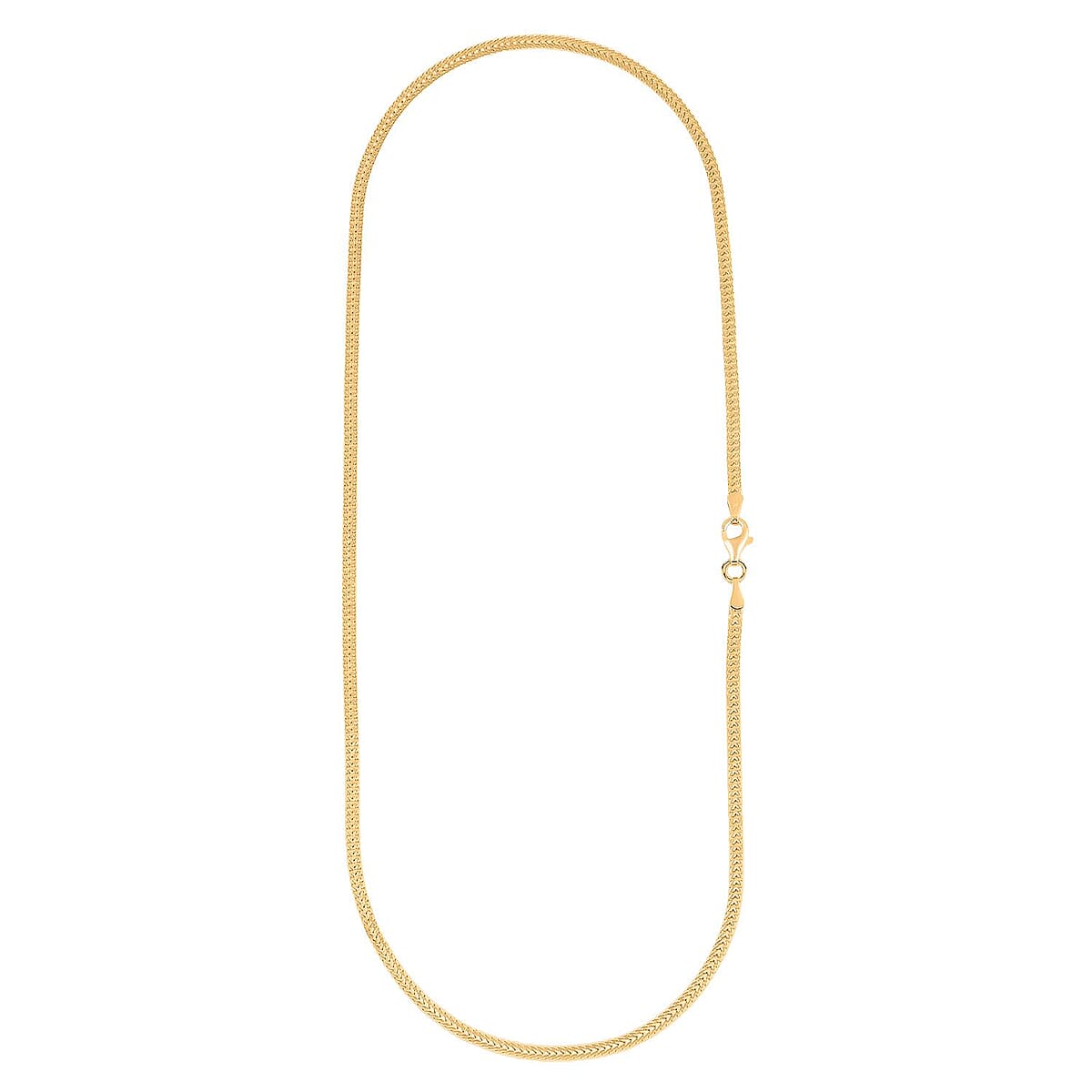 Italian 14K Yellow Gold Over Sterling Silver Arrow Chain Necklace 18 Inches 4.50 Grams image number 4