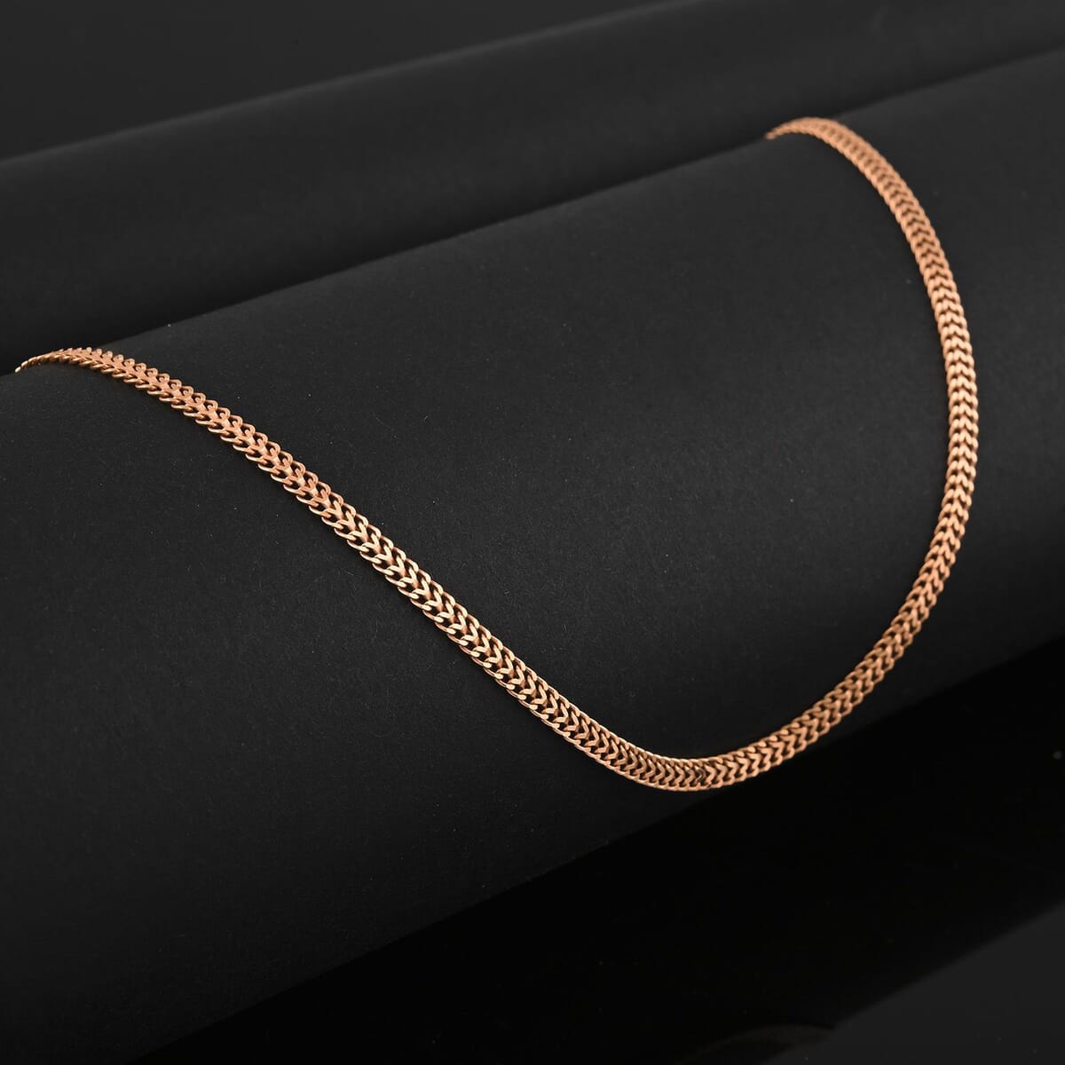 Italian 14K Rose Gold Over Sterling Silver Arrow Chain Necklace 18 Inches 4.50 Grams image number 1