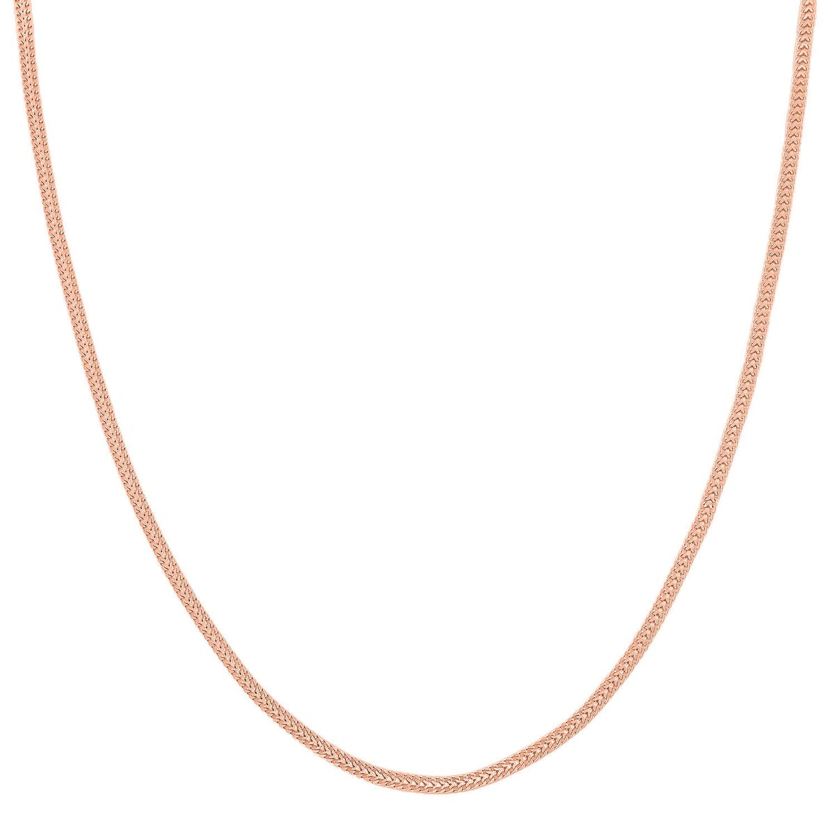 Italian 14K Rose Gold Over Sterling Silver Arrow Chain Necklace 18 Inches 4.50 Grams image number 3