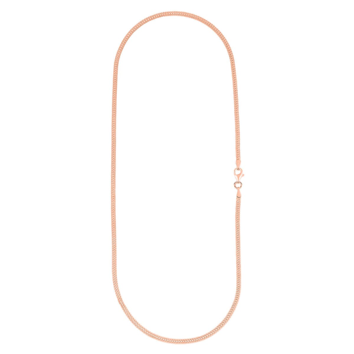 Italian 14K Rose Gold Over Sterling Silver Arrow Chain Necklace 18 Inches 4.50 Grams image number 4