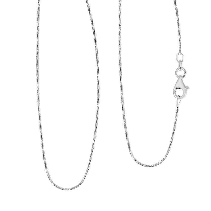 Italian Sterling Silver Round Snake Chain Necklace 18 Inches 2.40 Grams