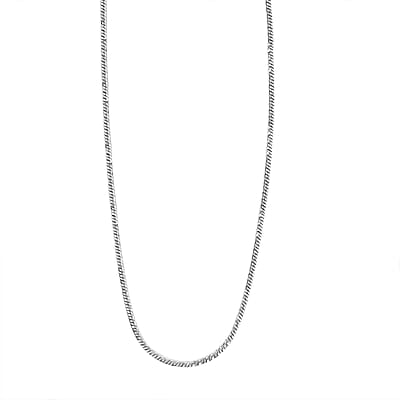 Italian Sterling Silver Round Snake Chain Necklace 18 Inches 2.40 Grams