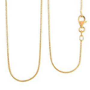 Italian 14K Yellow Gold Over Sterling Silver Round Snake Chain Necklace 18 Inches 2.40 Grams