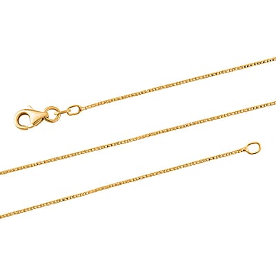 Italian 14K Yellow Gold Over Sterling Silver Round Snake Chain Necklace 18 Inches 2.40 Grams