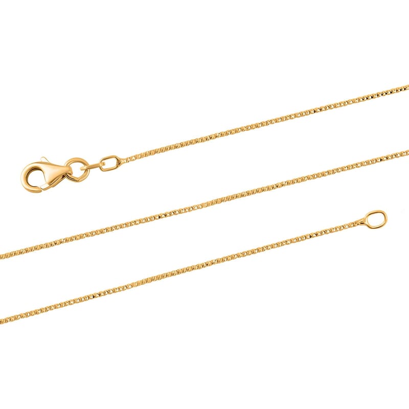 Italian 14K Yellow Gold Over Sterling Silver Round Snake Chain Necklace 18 Inches 2.40 Grams