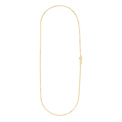 Italian 14K Yellow Gold Over Sterling Silver Round Snake Chain Necklace 18 Inches 2.40 Grams