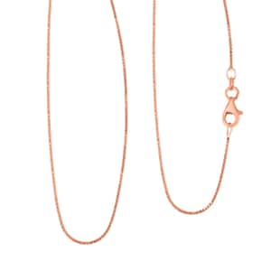 Italian 14K Rose Gold Over Sterling Silver Round Snake Chain Necklace 18 Inches 2.40 Grams