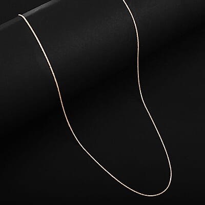 Italian 14K Rose Gold Over Sterling Silver Round Snake Chain Necklace 18 Inches 2.40 Grams