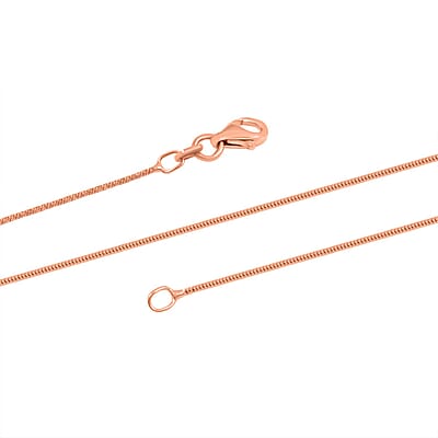 Italian 14K Rose Gold Over Sterling Silver Round Snake Chain Necklace 18 Inches 2.40 Grams