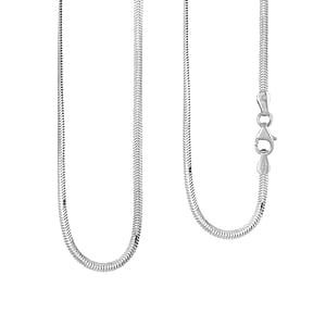 Italian Sterling Silver Diamond-cut Dragon Tail Chain Necklace 20 Inches 4.93 Grams