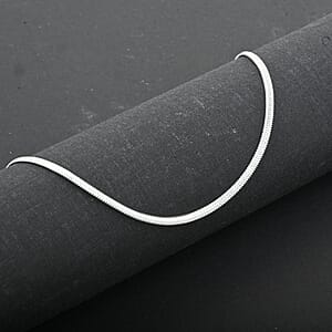 Italian Sterling Silver Diamond-cut Dragon Tail Chain Necklace 20 Inches 4.93 Grams