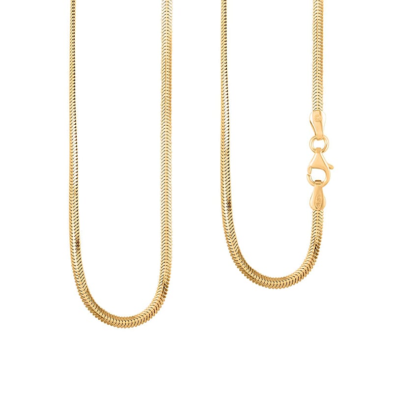 Italian 14K Yellow Gold Over Sterling Silver Diamond-cut Dragon Tail Chain Necklace 20 Inches 5.05 Grams