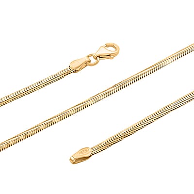Italian 14K Yellow Gold Over Sterling Silver Diamond-cut Dragon Tail Chain Necklace 20 Inches 5.05 Grams