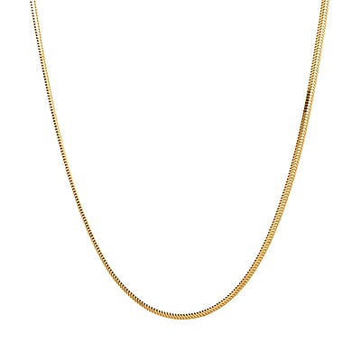 Italian 14K Yellow Gold Over Sterling Silver Diamond-cut Dragon Tail Chain Necklace 20 Inches 5.05 Grams